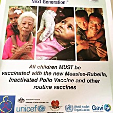 Social mobilisation campaign for inactivated polio and measles-rubella vaccine in Papua New Guinea